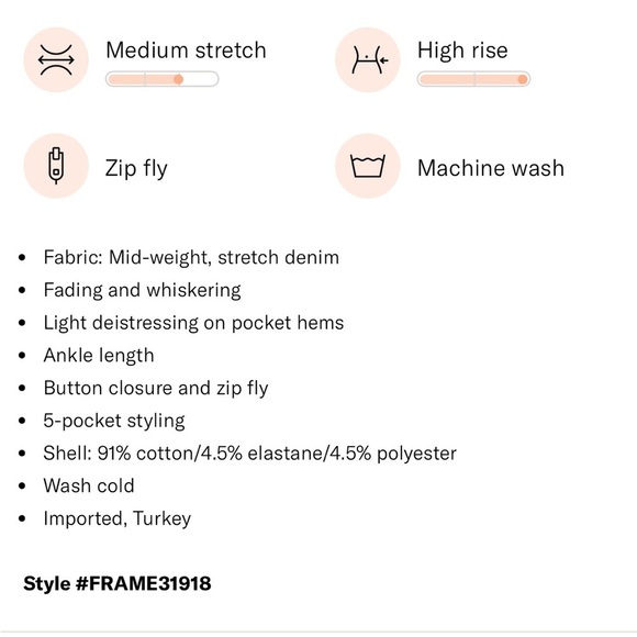 Frame Le One Crop Mini Boot Gray Faded Stretch Casual Denim Pants size 1 - Picture 3 of 16